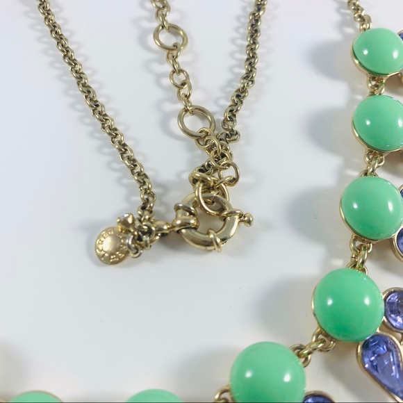J Crew Statement Necklace Green Blue - BR - Picture 4 of 9